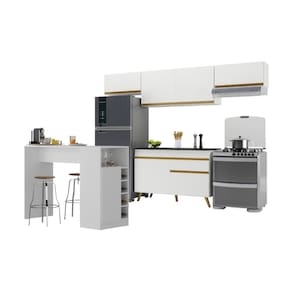 Armário de Cozinha Modulado com Bancada Veneza Multimóveis MP2212