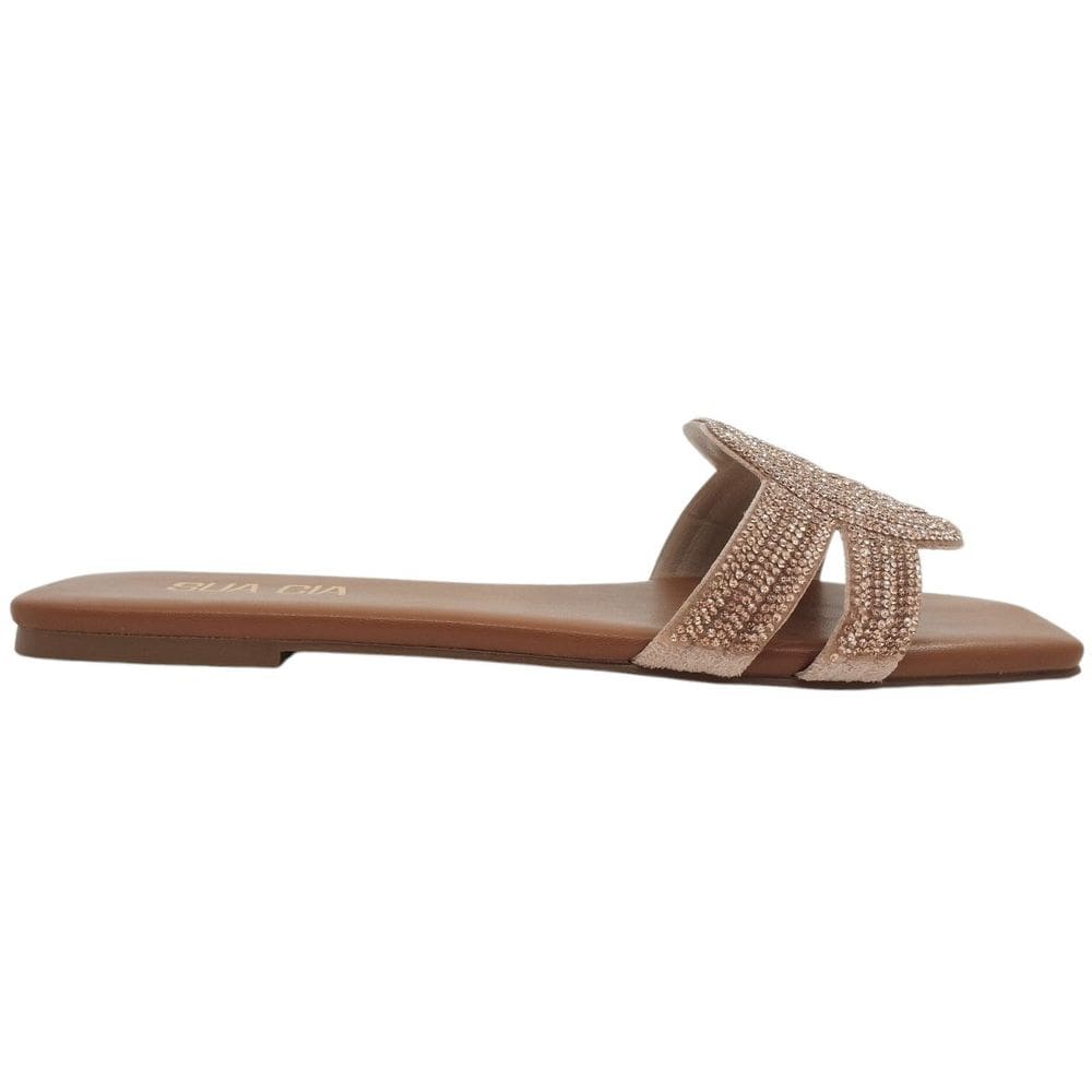 Tamanco Feminino Rasteira Casual Dia a Dia Passeio com Strass Conforto Ft Ana Castela Sua Cia 8230.15680