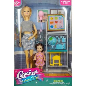 Boneca Camaner Professora com 9 Peças N2442459 - Quanhe