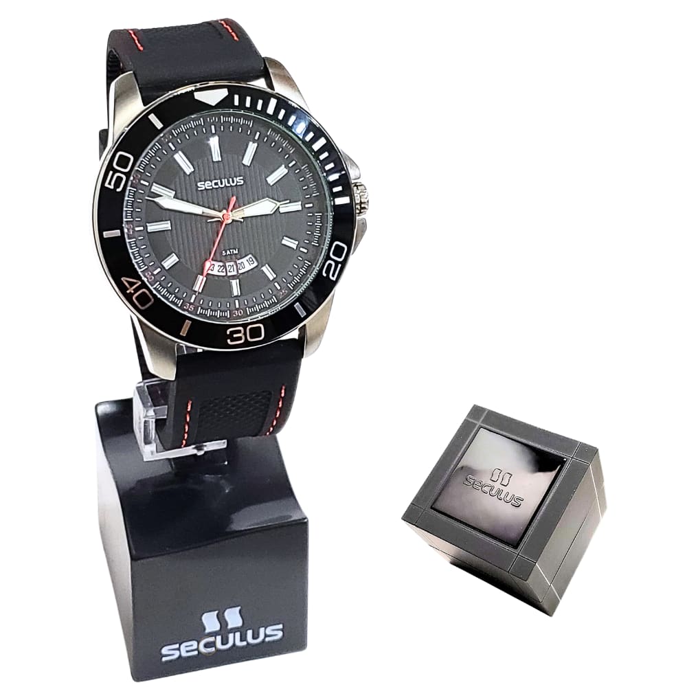 Relógio Seculus Masculino Analógico Silicone 20791G0SVNU1