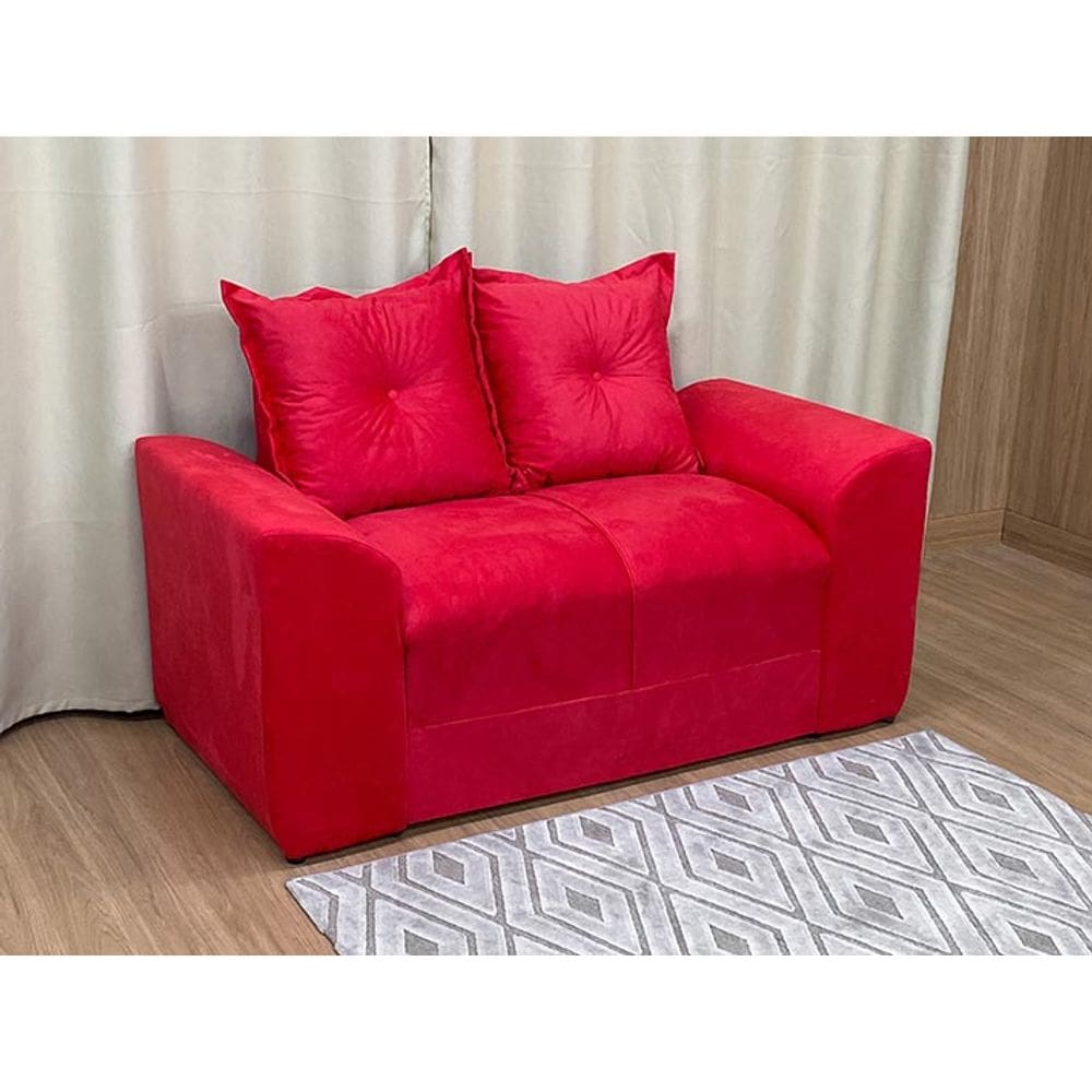Sofá 2 Lugares Vermelho 608 Porto