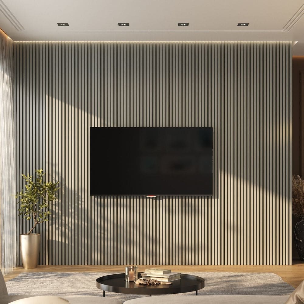 Painel Ripado de Pvc Barra de 2,70m x 0,15cm venda em 0,40m² Bariri Cinza