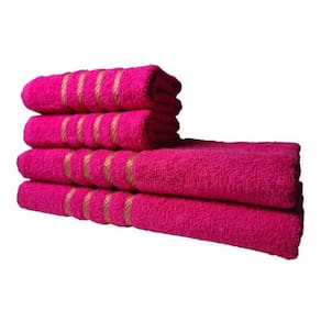 Jogo De Toalha 2 Banho 2 Rosto 4pçs Luxo Montreal Rosa