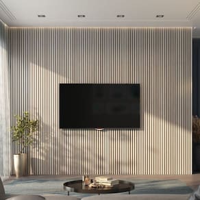 Painel Ripado de Pvc 4 Barra de 2,70m X 0,15cm Venda em 1,62m² Carvalho Berlin
