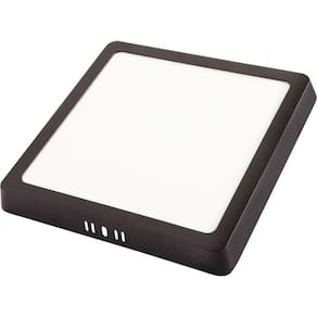 Plafon Fita Led Tramontina Quadrado Sobrepor Preto 18w 3000k 1250lm Luz Amarela Tramontina