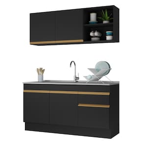 Armário de Cozinha Compacta 150cm com Rodapé Veneza Multimóveis V2114