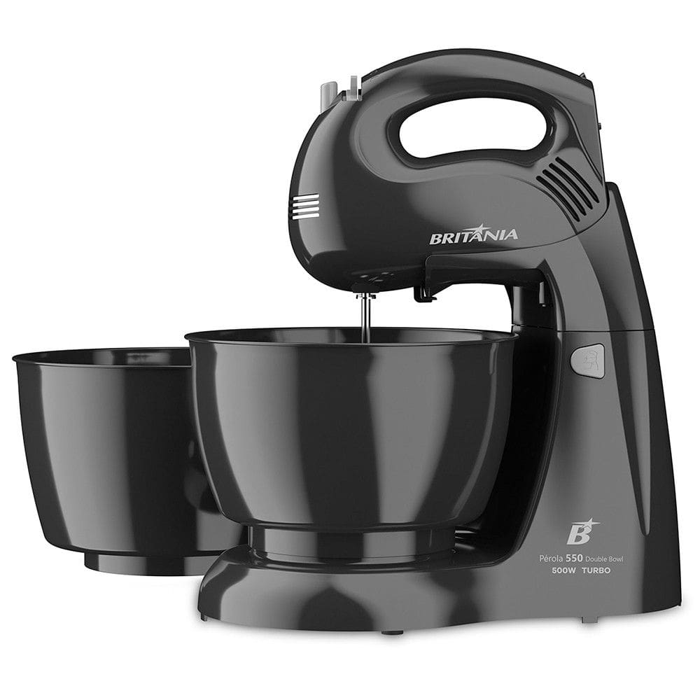 Batedeira Britânia Turbo Double Bowl Pérola 500W 2 Tigelas