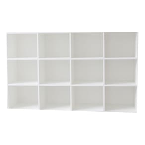 Estante Organizador Livreiro com 12 Nichos Multiuso Branco Cód.312