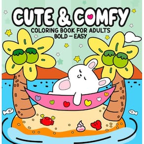 Cute & Comfy Coloring Book For Adults - Bold Easy