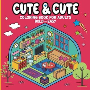 Cute & Cute Coloring Book For Adults - Bold Easy - Vermelho