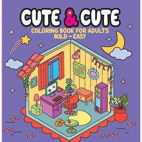 Ute & Cute Coloring Book For Adults - Bold Easy - Lilas