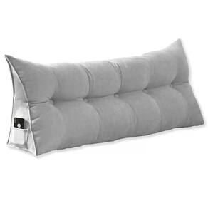 Almofada para Cabeceira Cama Queen 160cm Soft Suede Cza - Divalê Shop