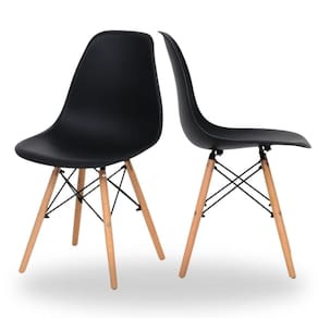Conjunto 2 Cadeiras Eiffel Pés Madeira Maciça Urban Wood Elomio