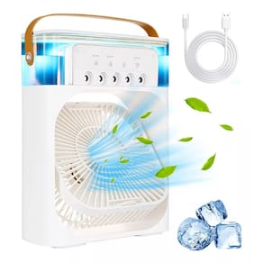 Mini Ar Condicionado Climatizador Ventilador Portátil Bivolt Cor Branco 127/220v