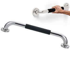 Barra de Apoio Inox 40cm Suporte Antiderrapante Banheiro Box Casa Escada Criança Idoso Gestante Acessibilidade Cadeirante Segurança Proteçao
