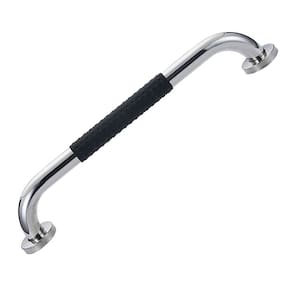 Barra de Apoio Inox 40cm Suporte Antiderrapante Idoso Gestante Criança Cadeirante Banheiro Box Casa Corrimao Escada Acessibilidade Segurança Proteçao