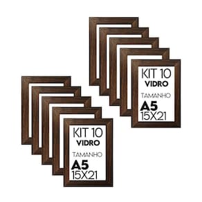 Porta Retrato de Vidro 15x21cm Kit com 10 Unidades Lembrancinha de Festa - caixa com 100 Unidade