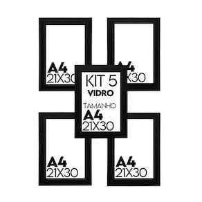 Porta Retrato de Vidro 21x30cm Kit com 5 Unidades Lembrancinha de Festa - caixa com 100 Unidade