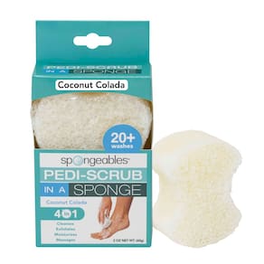 Esponja de lavagem esfoliante para pés Spongables Pedi Scrub 20+ Coconut