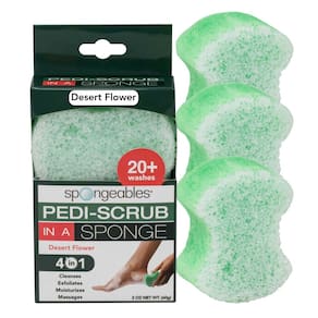 Esponja esfoliante para lavagem de pés, esponjas, esfoliante para pés, pacote com 3