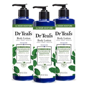 Loção corporal Dr. Teal`s Óleos essenciais de eucalipto e hortelã 540ml