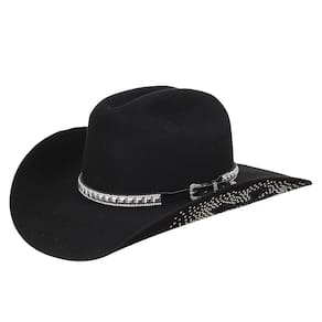 Chapéu Americano Preto com Strass Mundial 37476