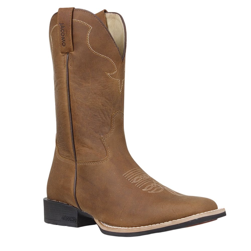 Bota Masculina Marrom Bico Quadrado Jácomo 37516