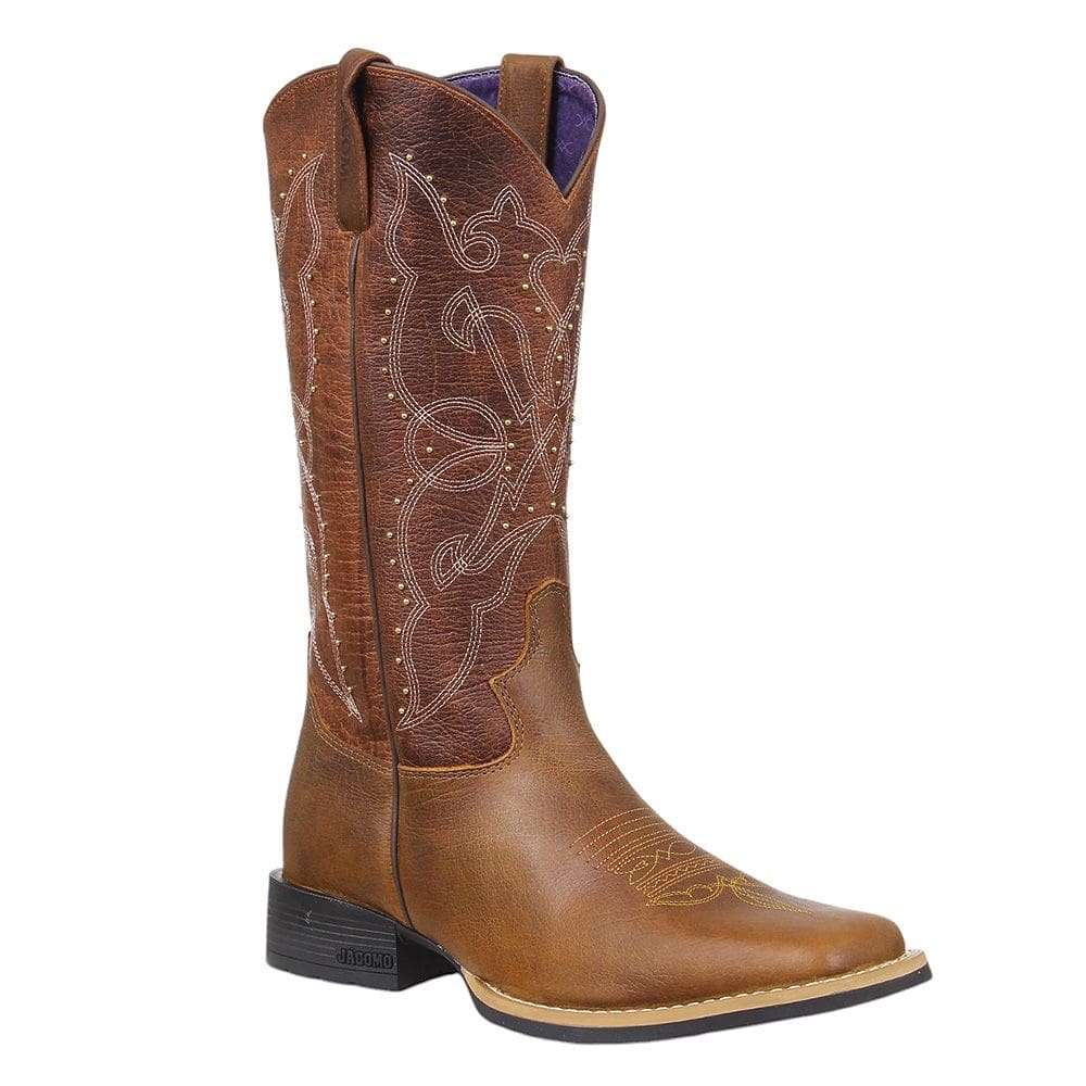 Bota Feminina Marrom Bico Quadrado Jácomo 37518