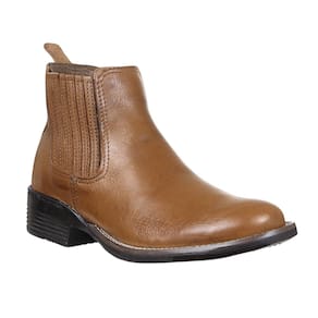 Botina Masculina Marrom Bico Redondo Bretão 37581
