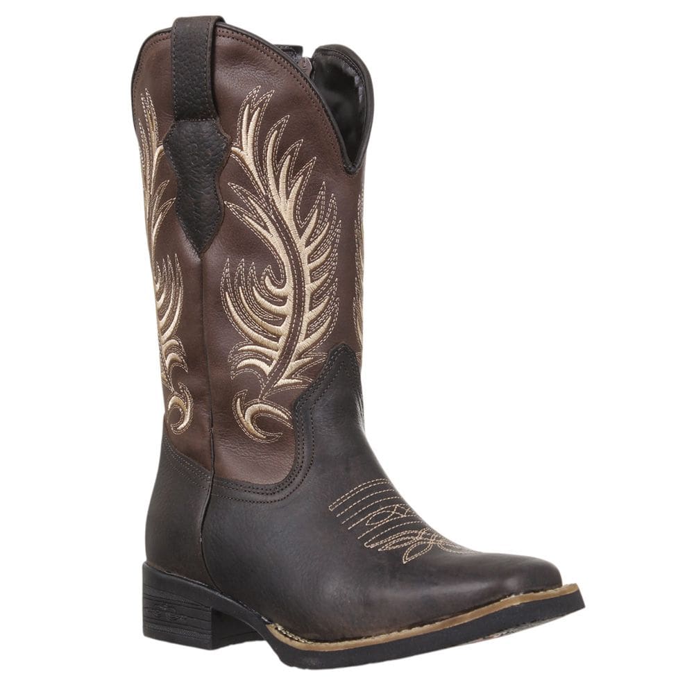 Bota Feminina Bico Quadrado Café Cow Way 37412