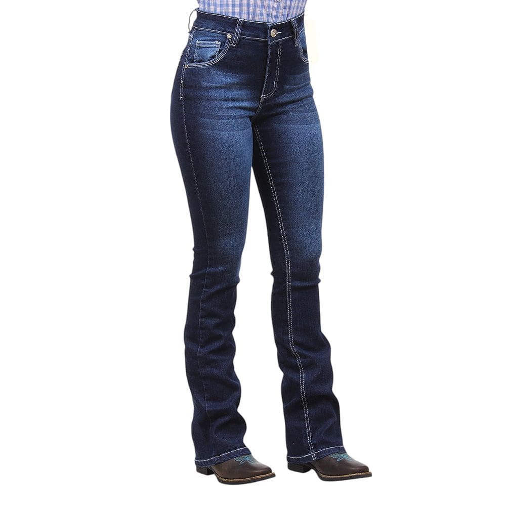 Calça Feminina Azul Escuro Flare Dock`s 37474