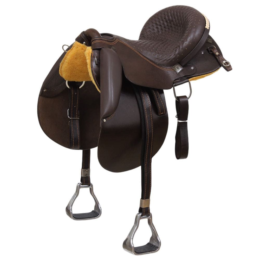Sela de Cavalo Australiana DNA Assento 15`` Bronc-Steel 37276