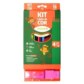 Kit Escolar Completo Coleção Com 18 Peças Para Pintura E Escrita Rosa