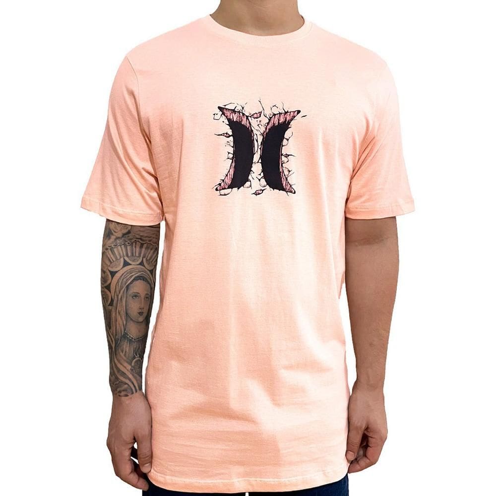 Camiseta Hurley Hole SM25 Masculina Rosa