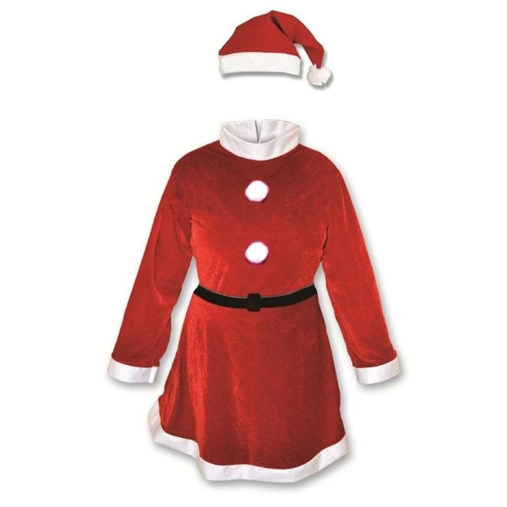 Roupa De Mamae Noel Completa Natal Natalino De Veludo Gorro