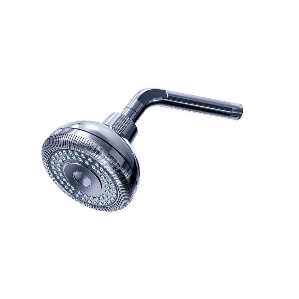 Kit 3 Chuveiros Redondo Cromado Luxo Civitt Cinza