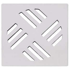 Kit 5 Grelha Quadrada 9,4 x 9,4 cm em Alumínio Astra Branco