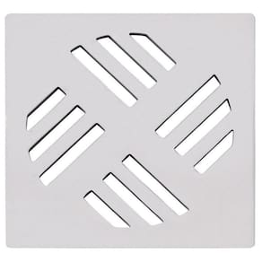Kit 7 Grelha Quadrada 9,4 x 9,4 cm em Alumínio Astra Branco