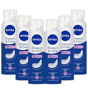 Kit 6 un Desod Aero Nívea Feminino Protect E Care 150ml