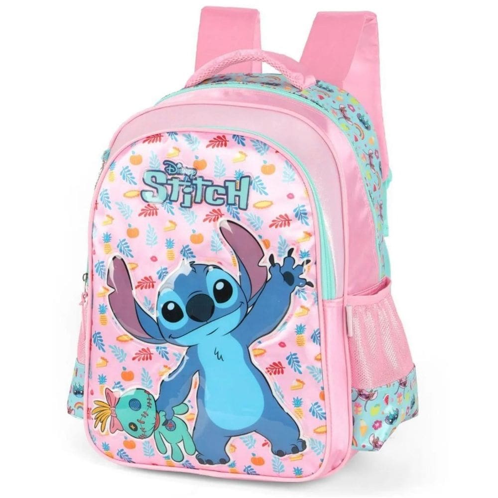 Mochila de Costas Juvenil Stitch Rosa