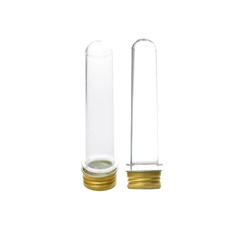 Lembrancinha Tubete Aluminio Dourado 13cm 10 Un