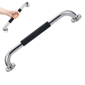 Barra de Apoio 60cm Inox Suporte Antiderrapante Banheiro Box Idoso Cadeirante Gestante Criança Casa Corrimao Escada Segurança Proteçao Acessibilidade