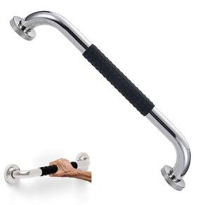 Barra de Apoio Inox 60cm Suporte Antiderrapante Casa Banheiro Box Idoso Gestante Criança Cadeirante Acessibilidade Corrimao Escada Segurança
