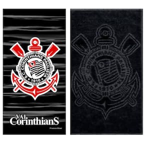 Kit 2 Toalhas Corinthians Banho Praia e Piscina Oficial Clubes do Brasil Licenciado Buettner