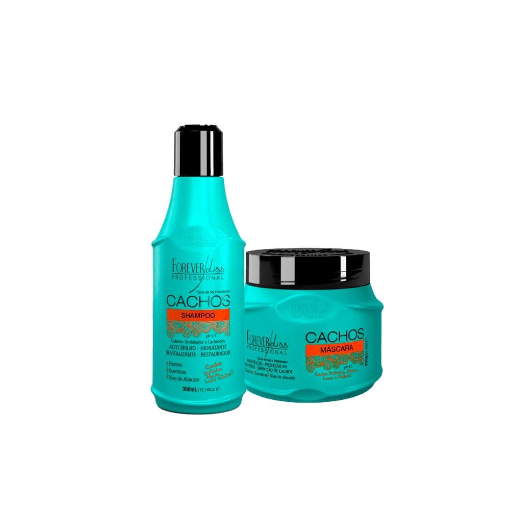 Kit Cachos Shampoo 300g e Máscara 250g Forever Liss