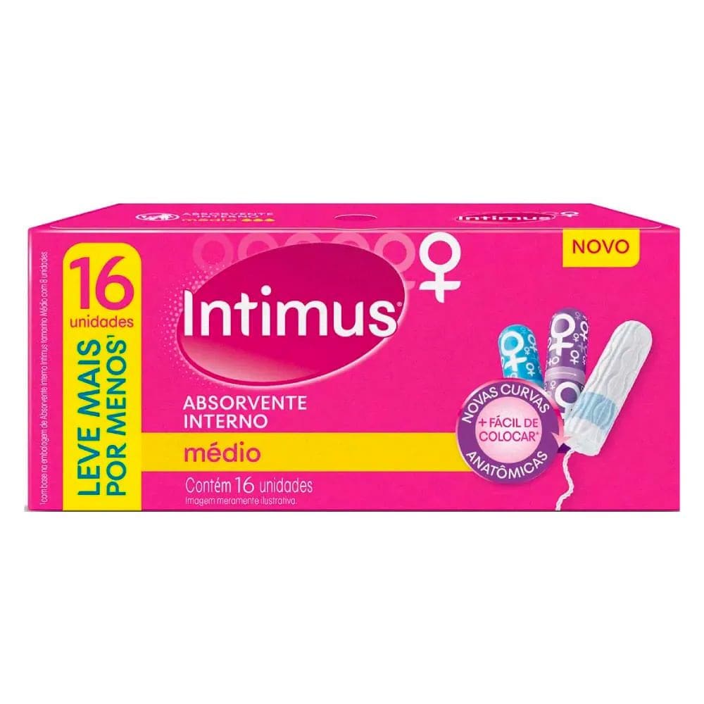 Absorvente Interno Intimus Discreto Médio 16 Unidades