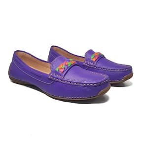 Mocassim Feminino Couro Confortável Tranças Casual
