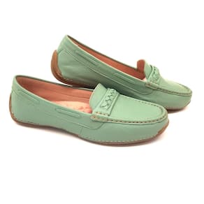 Mocassim Feminino Couro Confortável Casual Tranças