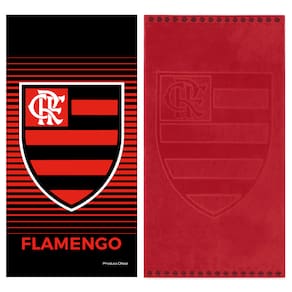 Kit 2 Toalhas Nação Rubro Negro Mengão Banho Praia e Piscina Oficial Clubes do Brasil Licenciado Buettner