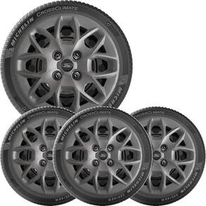 4X Calota Ford Ka Ka Aro 14 Grafite Com Emblema 342Cb